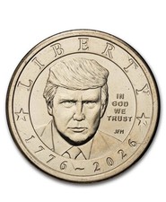 Donald Trump 2026 Liberty 1776-2026 One Dollar Coin. Ready to ship Roll of 25 picture