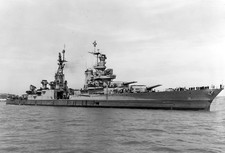 USS Indianapolis CA-35 Vintage 1945 Naval Warship Photo Reprint Wall Art picture