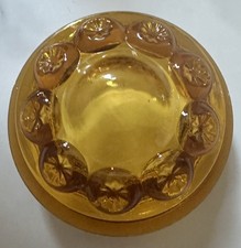 Vtg  L.E. Smith MCM Gold Glass 