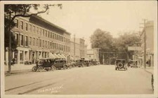 Thomaston Maine ME Nice Street Scene Early Cars Stores Real Photo Postcard picture