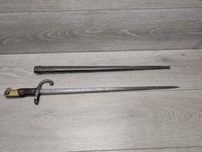 1875 French Gras M1874 Bayonet Châtellerault w/ Scabbard Antique picture