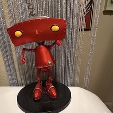 Mattel Creations Bad Robot Plastic Figure w/ Stand, Red/Yellow picture