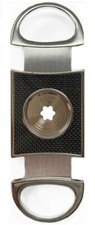 Cigar Boulevard PERFECT CIGAR CUTTER STAR Silver-Black Carbon Fiber. Lifetime Gu picture