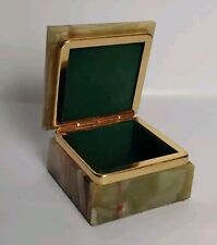 Vintage 1970s Italian Jade Jewelry Box / Trinket Box (1960-1970s) Retro picture