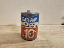 VINTAGE 1980 EVERHANDY Novelty 10 Piece Screwdriver Set, Made in Hong Kong picture
