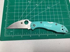 Spyderco Delica 4 C11FPWCTL CPM S30V Wharncliffe Teal FRN Exclusive Knife  picture