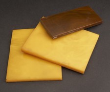 Lot of 3 VTG Butterscotch & Brown Bakelite Slabs Panel Flat Stock Plate Sheet picture