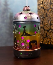 Ebros Rainbow 7 Chakra Colors Lotus Yoga Essential Oil Diffuser Aromatherapy picture