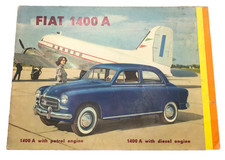 Vintage Fiat 1400 A Car Automobile Brochure Retro Fold Out Diagram Italy picture