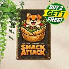 Funny Taco Cat Vintage Style Hanging Iron Painting Metal Tin Sign picture