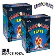 Charcoblaze 3kg Hookah Charcoal Flats 300 pcs SHIP FROM US Coconut SALE picture