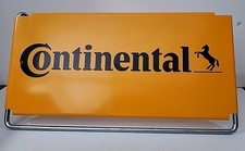 CONTINENTAL TIRE RACK GAS OIL ENAMEL STATION ADVERTISING SIGN 1950s 19