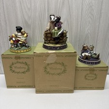 Vintage Lot of 3 Woodsong Demdaco Figurines With Boxes picture
