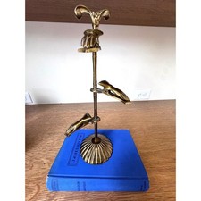 Vintage Brass Hand Clip Stand Japan Glove Letter Holder Victorian Revival 11