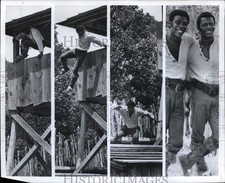 1970 Press Photo Lou Gossett & stunt double, Tony Brubaker in 