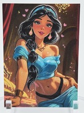 GGC Studio Aladin Jasmine Artist Hand Drawn Auto Sketch Card 1/1Aceo original  picture