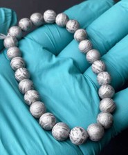 8mm Aletai iron meteorite Bracelet Circular 25Pieces bead Meteorite bracelet picture