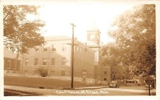 E29/ Mt Gilead Ohio Real Photo RPPC Postcard c1940s Morrow County Court House 2 picture