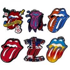 The Rolling Stones Tongues Evolution Boxed Enamel Pins - 6-Pack Multi-Color picture