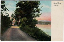 1901-1907 View at Harvey's Lake PA RARE Postcard UDB Path Road Luzerne Co Jordan picture