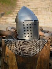 Custom SCA HNB Antique Medieval Combat Bascinet preowned leather armor knight he picture