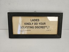 1941 Las Vegas Reno Hotel Association Ladies Soliciting Original Vintage Sign picture