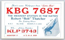 Vintage QSL Card KBG 7687 Bob Thatcher The Yukking Diver Hudson NY CB Radio C4 picture