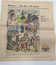 Vtg 1986 Newspaper Section Kansas First 125 Years History Temperance Statehood picture