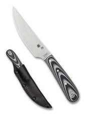 Spyderco Bow River FB46GP Fixed Blade Knife Plain Edge Blade Black-Gray G-10 picture