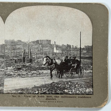 View of Nobb Hill, the Millionaire Residence District Vintage Stereoview Card picture