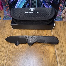 Remette RT-Cosmic 14C28N  Blade G10 Scales Button Lock Back Flip  Thumb Stud. picture
