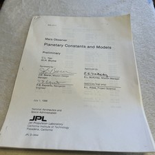 Mars Observer Planetary Constants Models JPL 1986 report NASA HTF Space picture