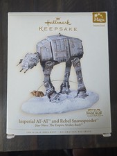 Hallmark Keepsake 2006 Star Wars AT-AT Snowspeeder Sound Magic Ornament QXI6273 picture