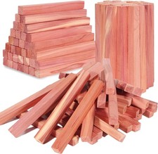 100PCS Cedar Block for Clothes Storage, 100% Aromatic Red Cedar Wood Sticks Chip picture