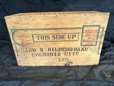 Antique Tanglefoot Fly Paper Wood Crate O&W Thum Columbia City IN Brand Hilder picture