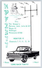 c1965 McGregor MN Aitkin County Hooper Family KQL2M77 QSL Ham Radio Card picture