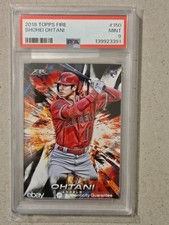 2018 TOPPS FIRE SHOHEI OHTANI ROOKIE CARD #150 GRADED PSA 9 MINT picture
