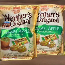 2 Bags Werther's Original Limited Edition Caramel Apple HARD Candy, 8.57 oz HTF picture