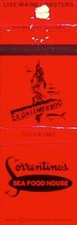 Vintage Sorrentino's Seafood House Matchbook Toluca Lake Live Maine Lobsters picture