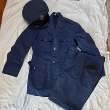 Vintage 1950s USAF Blue Shade 84 Uniform 34R, Pants 28x31, Hat 6 7/8 picture