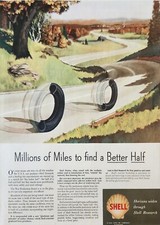 1945 Shell Research Company Vintage Ad Millions of miles to find a better half picture
