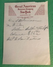 Vintage c1920-30s Great American Insurance Company of New York NY Letterhead picture