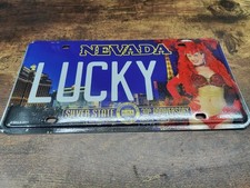 Nevada Las Vegas 🎰 License Plate Tag ALPCA showgirl Casino 💰🎲 2012 LUCKY  picture