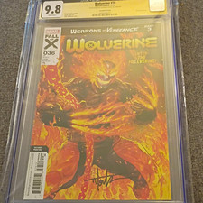 Wolverine #36 Tyler Kirkham Cover Weapons of Vengeance 2nd Print CGC 9.8 SS picture