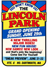 Vintage Lincoln Amusement Park Opening Ad Magnet – North Dartmouth Massachusetts picture
