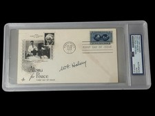 Admiral William Halsey Jr. WWII War USS Enterprise Rare Signed Autograph PSA DNA picture