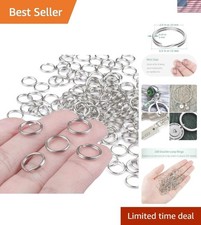 Lightweight 100 Pcs Split Key Rings - 1/2 Inch Jump Rings for Creative Projects picture