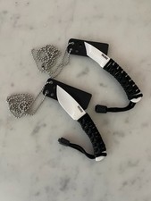 2-Knife Set of Talonz Ceramic Blade EDC Neck Knives with Sheaths -New picture