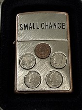 ZIPPO 2003 SMALL CHANGE COPPER  LIGHTER SEALED IN BOX H439 picture