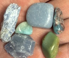 Throat Chakra Combo Set/ Larimar,Angelite, Amazonite, Turquoise, Kyanite, picture